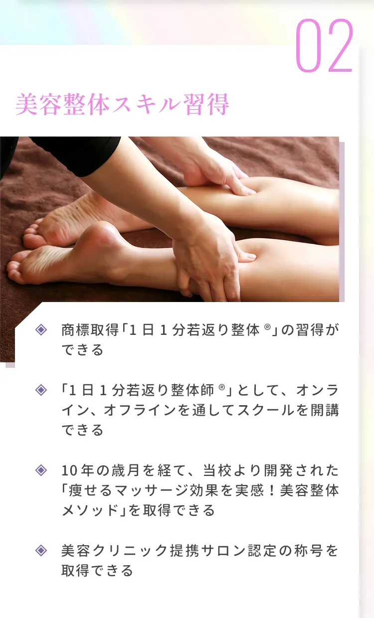 美容整体スキル習得
